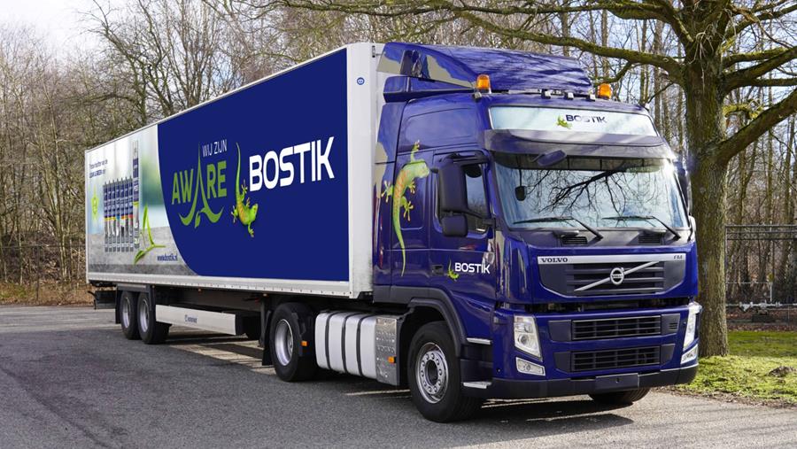 Transport op biodiesel vermindert CO₂-uitstoot Bostik met 89%